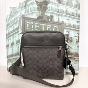 Coach CZ398 Houston Flight Bag In Signature Canvas IN Black